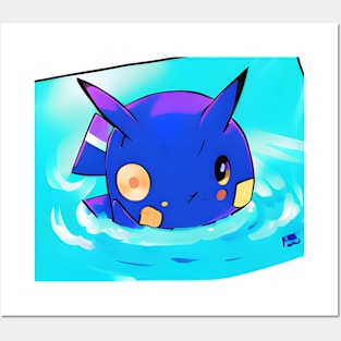 pet aqua Posters and Art